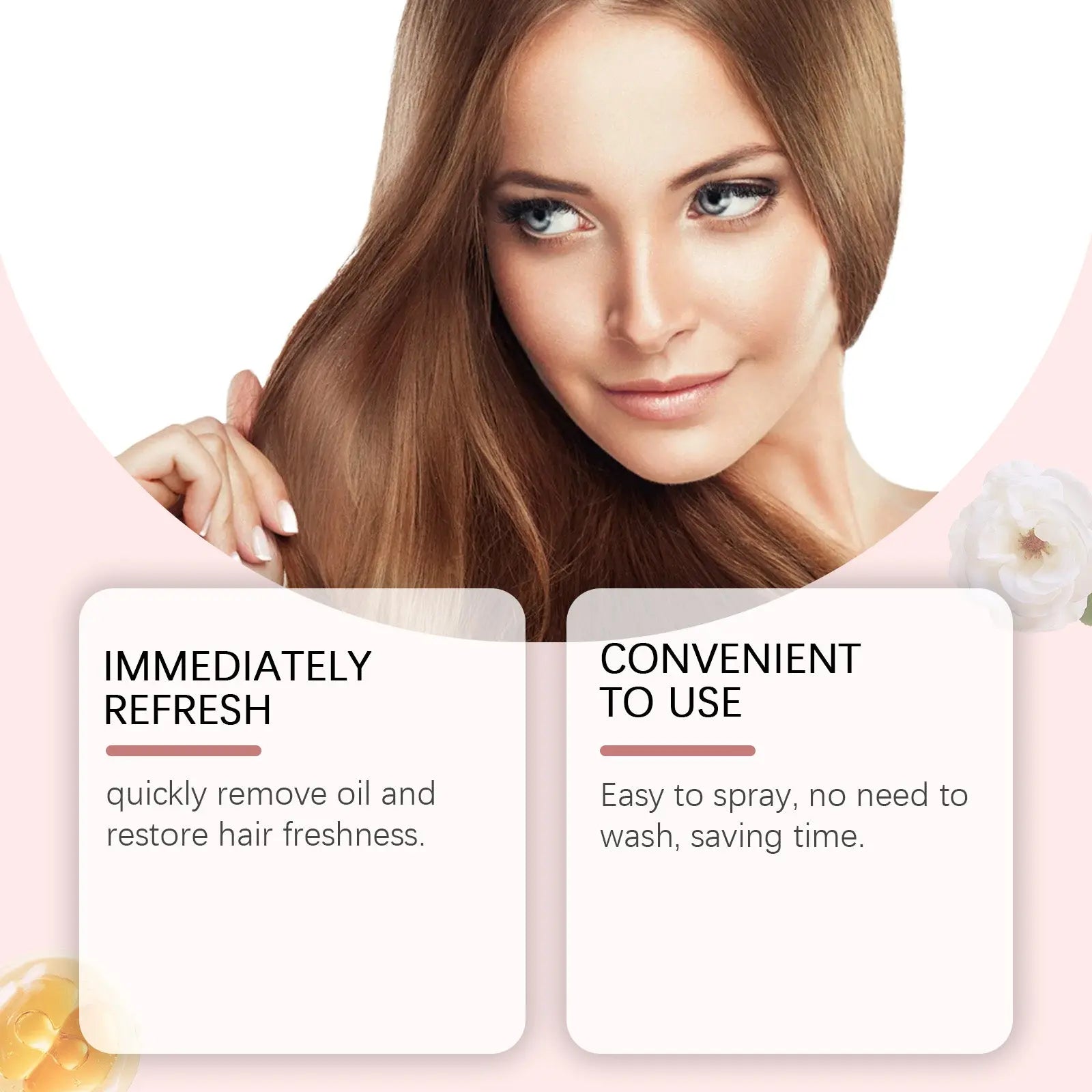 Hoegoa Leave-In Dry Hair Spray Refreshing And Moisturizing Light Supple Repair Gloss Leave-In Cleaning Spray eprolo