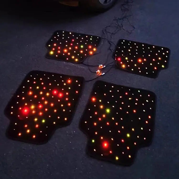 Fiber Optic Star Shaped Complete Set of Car Carpet Floor Decoration, LED Car Carpet for Car Decoration eprolo