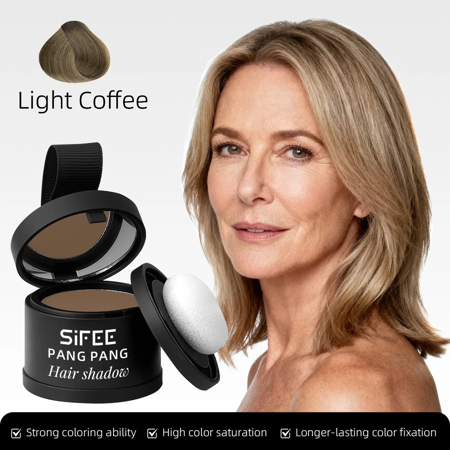 Hairline Powder Hair Filler Waterproof Sweat-Proof Volumizing Powder Long-Lasting Makeup for Forehead and Side Profile Hair Powder eprolo
