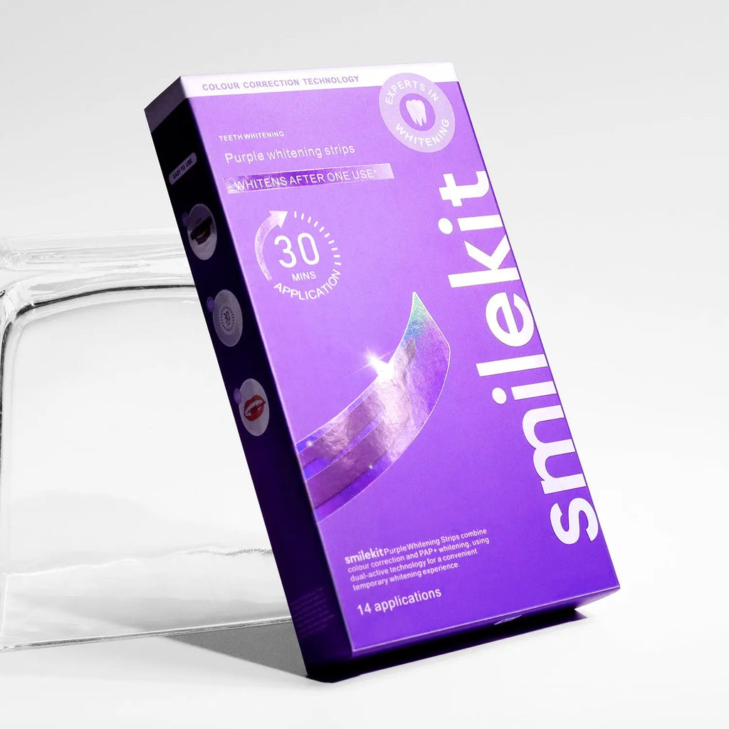V34 Purple Teeth Whitening Strips in Small Purple Box eprolo