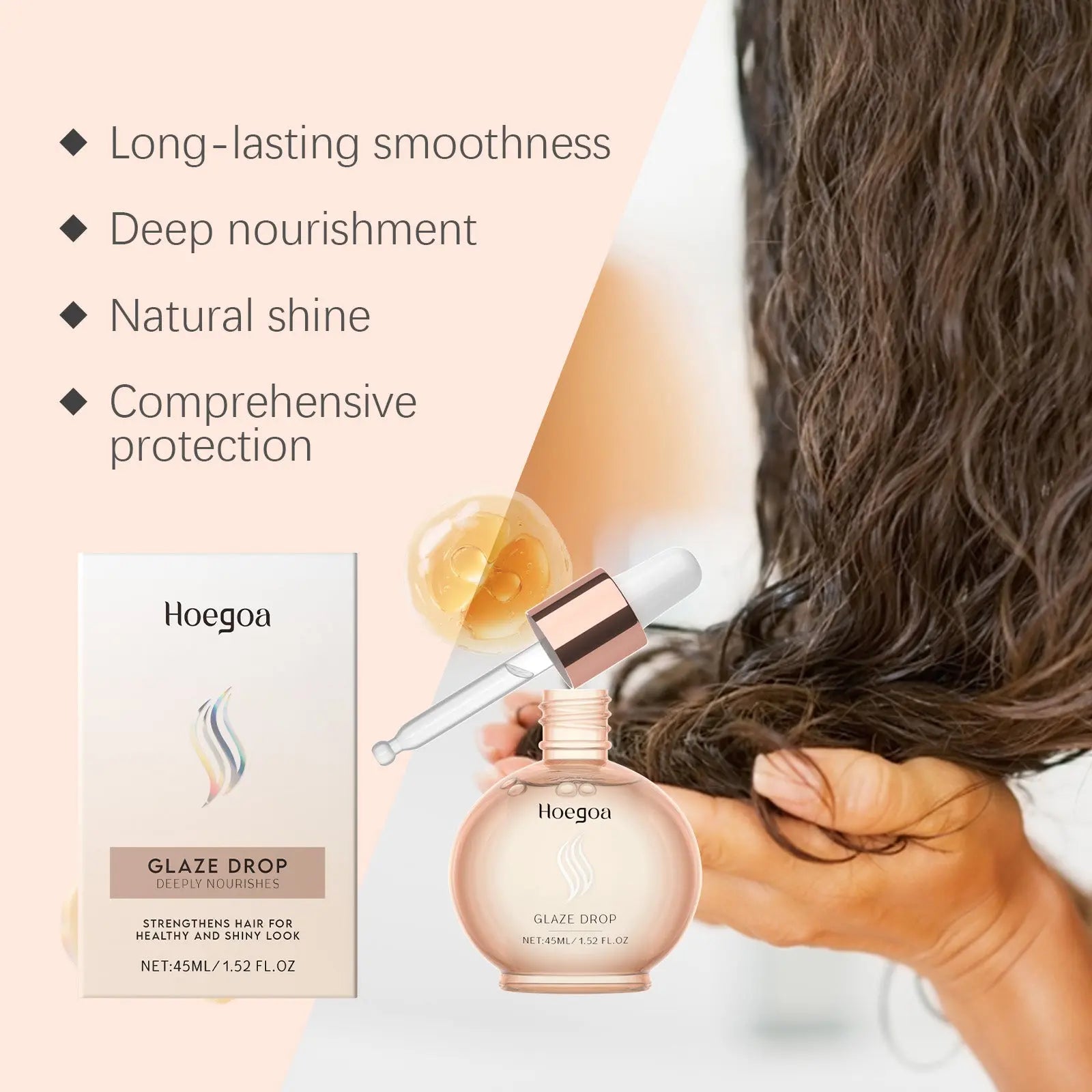 Hoegoa Hair Care Essential Oil, Nourishes Smooth Hair, Natural Shine, Fluff And Improves Frizzy Hair eprolo