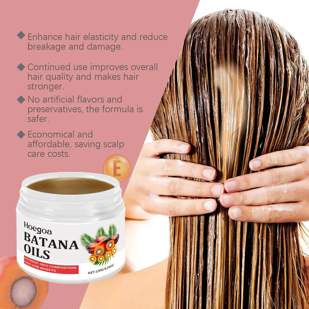 Hoegoa Batana Hair Care Oil Gently Nourishes Hair Follicles, Repairs Frizzy, Dry And Smooth Hair eprolo