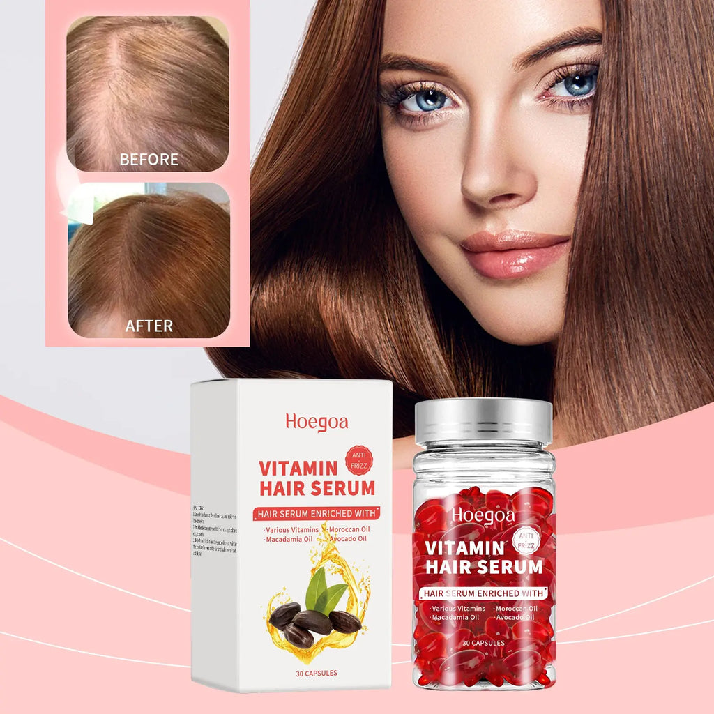 Hoegoa Morocco Hair Care Capsule, Nourishing And Repairing Hair Split End Broken Hair Dry Hair Care eprolo