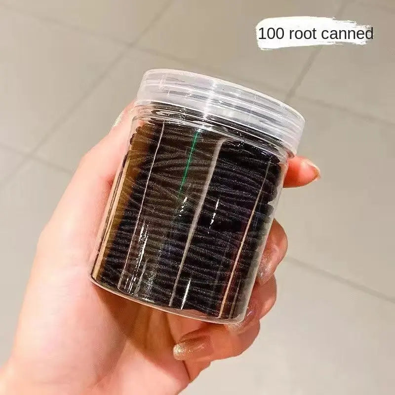 100 rubber bands canned headband macaron rubber band versatile rubber band hair tie rope eprolo