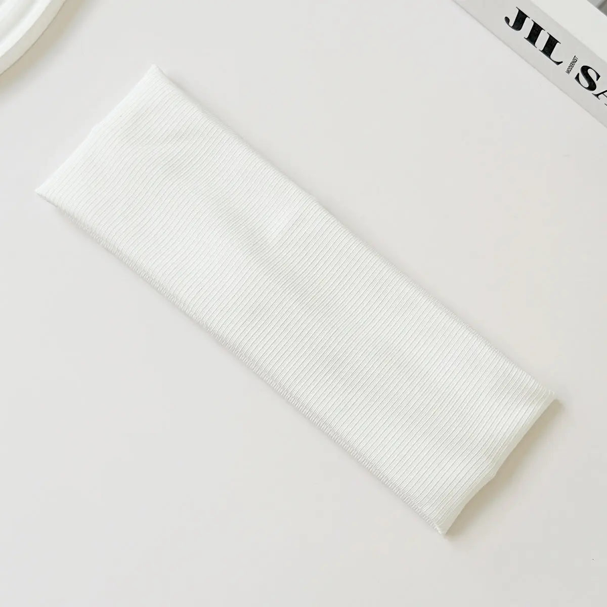 Cotton Elastic Headband Wide Sweat-Absorbent Band, Solid Color, Multi-Functional Headwear eprolo