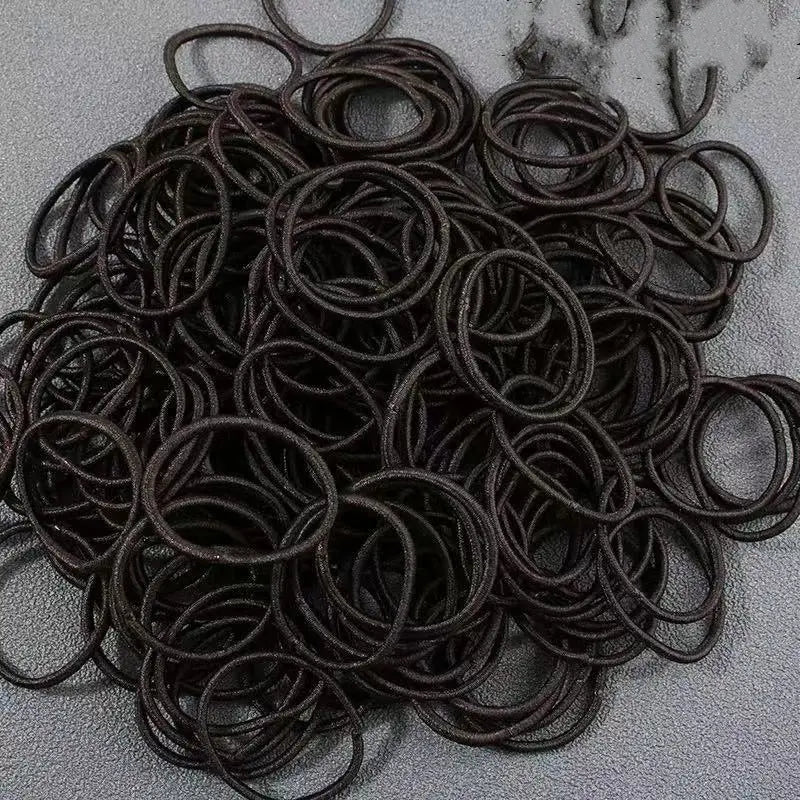 100 rubber bands canned headband macaron rubber band versatile rubber band hair tie rope eprolo