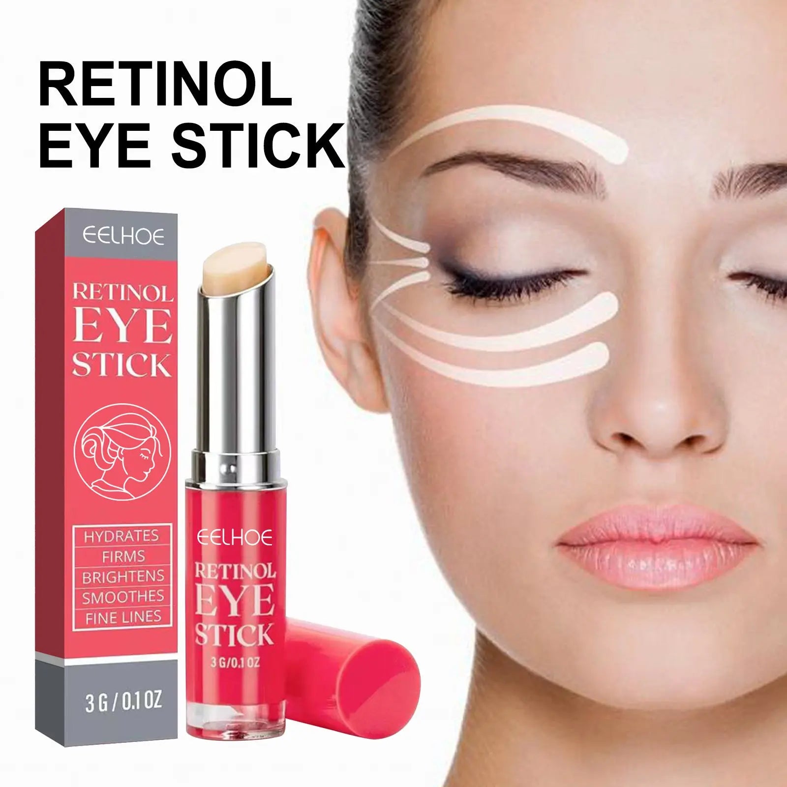 EELHOE Retinol Eye Cream Stick Moisturizing and Nourishing Eye Care for Soft and Smooth Eye Skin eprolo