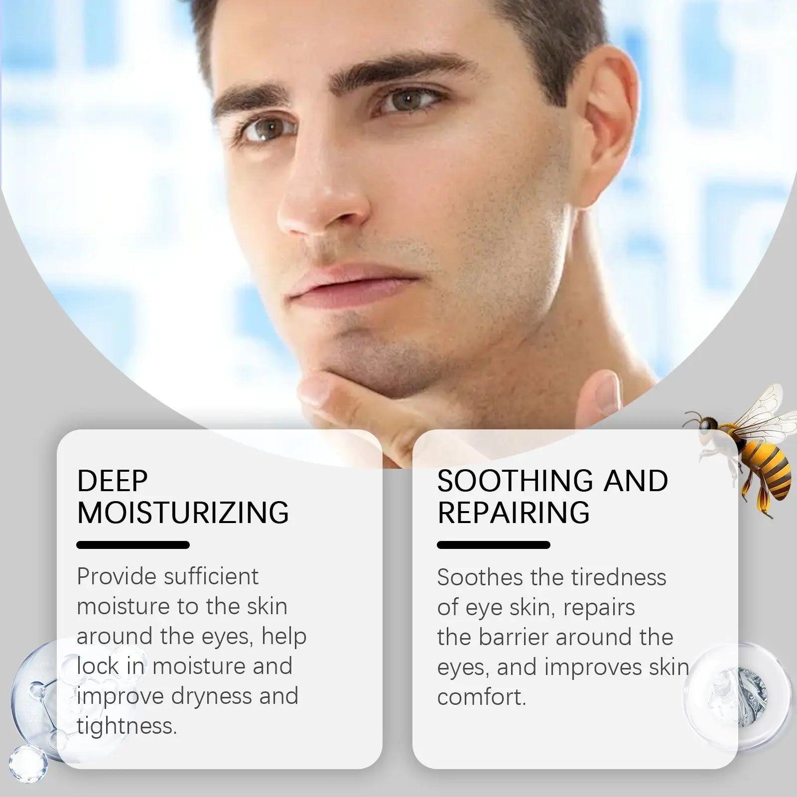 East Moon Men's Firming Eye Cream Hydrates And Hydrates Skin Around Eyes Elastic Moisturizing Care Eye Moisturizing Eye Cream eprolo