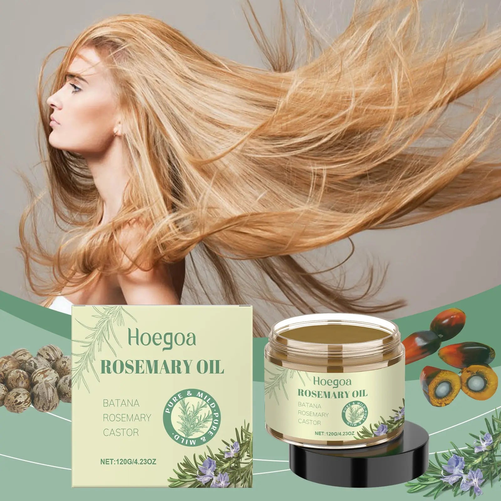 Hoegoa Rosemary Hair Balm Gently Pamper And Nourish Scalp, Repair Dry And Irritated Hair With Rosemary Balm eprolo