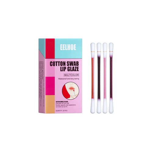 EELHOE Cotton Swab Lipstick, Portable Cigarette Case Lipstick Dye Lip Liquid Lip Gloss Lip Glaze Non-Stick Cup Moisture Lasting eprolo