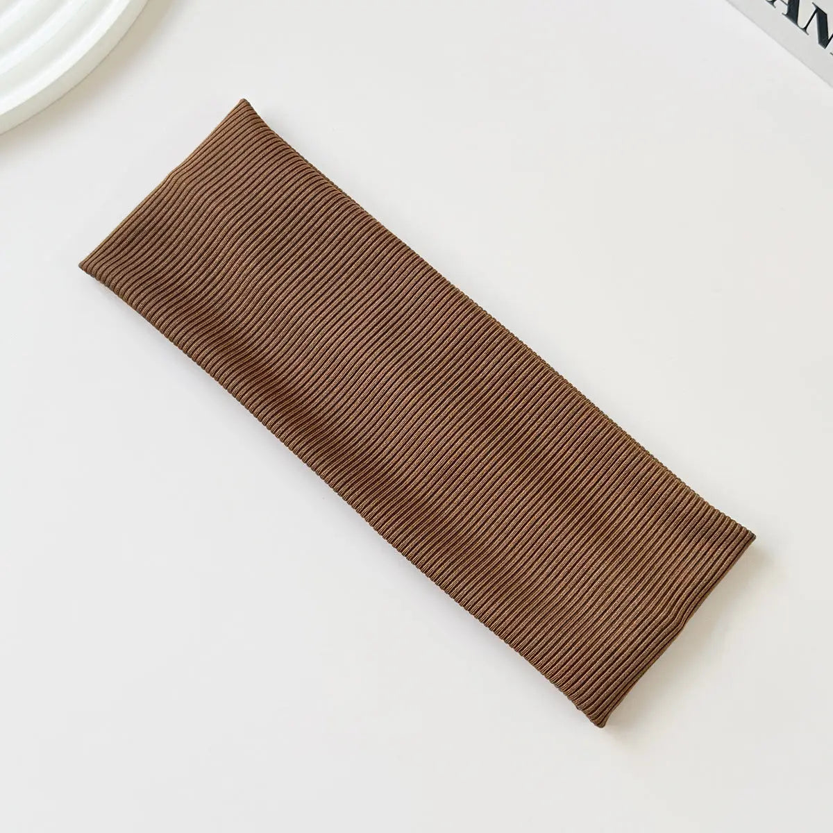 Cotton Elastic Headband Wide Sweat-Absorbent Band, Solid Color, Multi-Functional Headwear eprolo