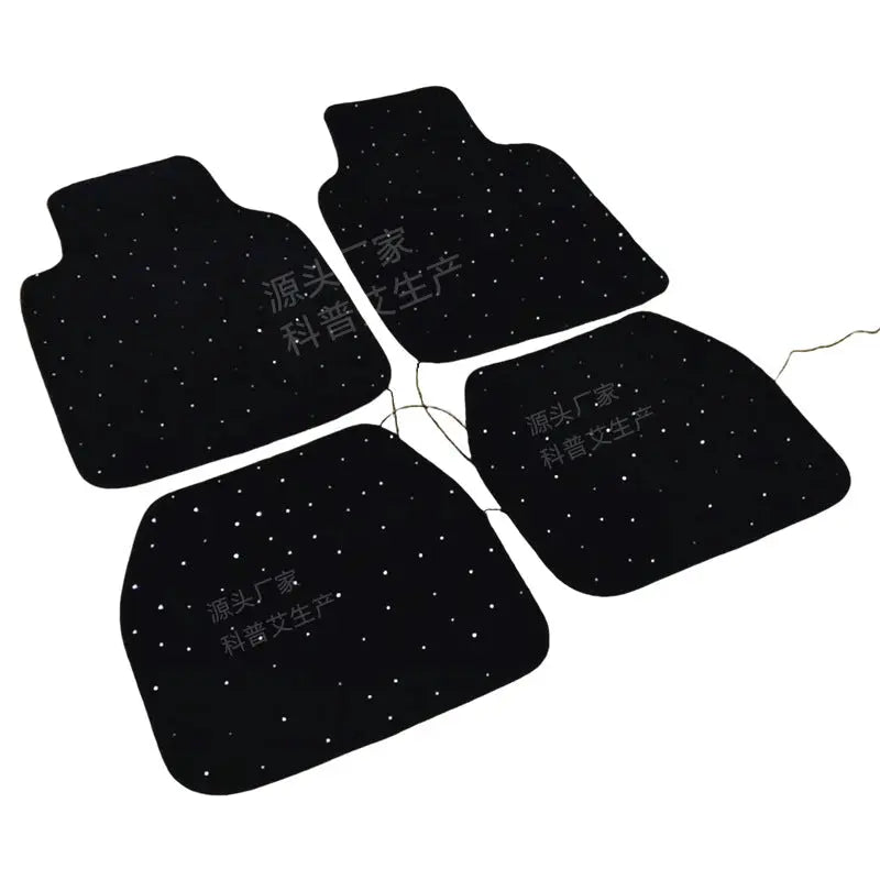 Car Fiber Optic Floor Mats Full Set of 4 Pieces with Starlight Effect eprolo