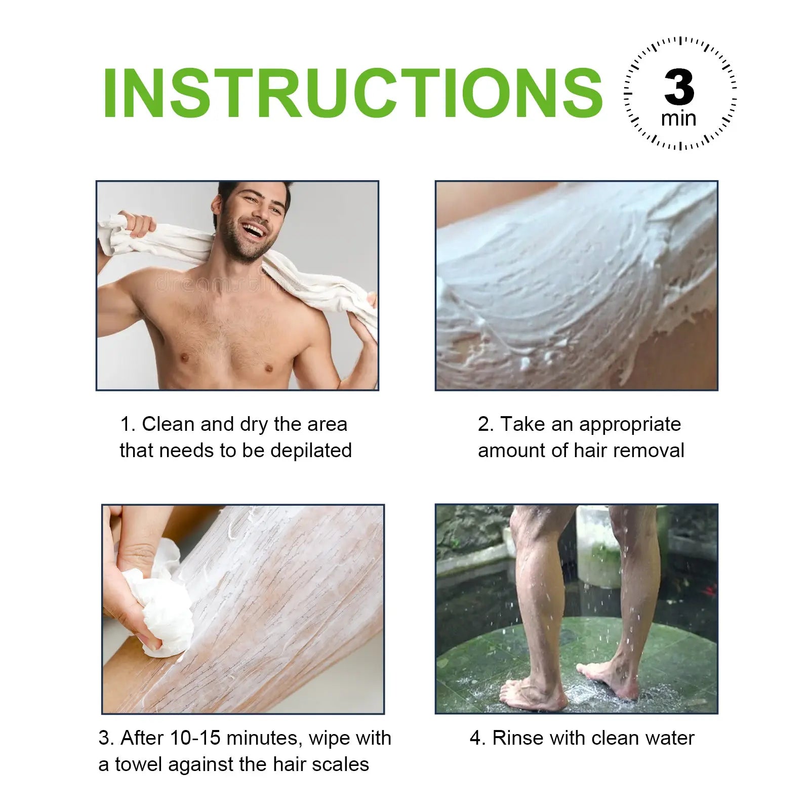East Moon Hair Removal Cream For Men, Arms, Armpits And Legs Gentle And Non-Irritating Body Clean Skin Hair Removal Cream eprolo