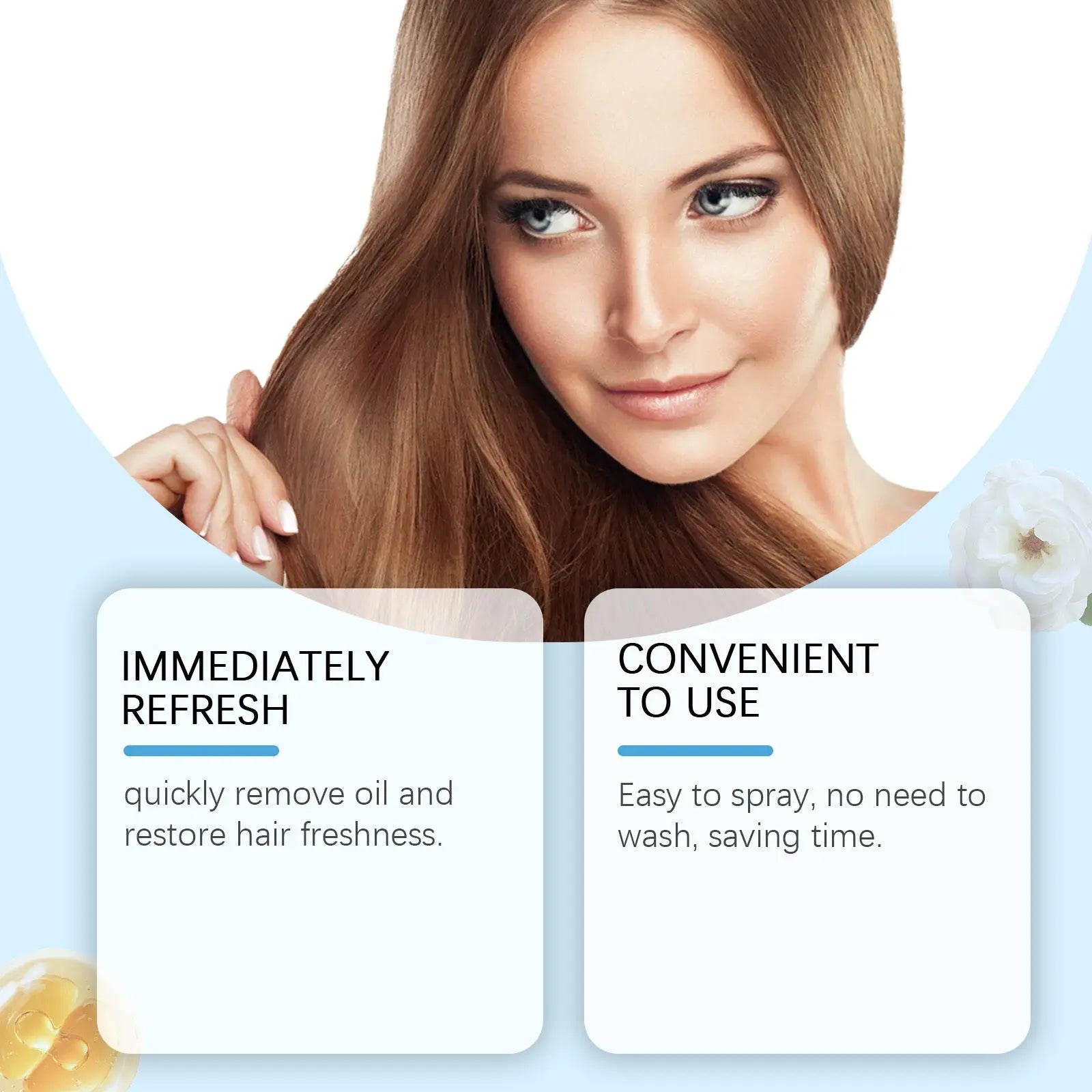 Hoegoa Leave-In Hair Drying Spray Hair Drying Plant Essence Cleans Light, Refreshing And Fluffy Hair eprolo