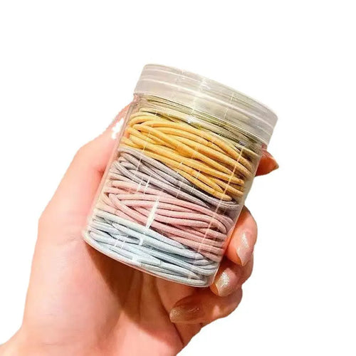 100 rubber bands canned headband macaron rubber band versatile rubber band hair tie rope eprolo