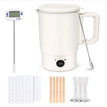 A47U 800ml Electric Wax Kettle, Candle Making Pouring Pot with Thermometer, DIY Craft Tool Kit for Beginners, UK Plug eprolo