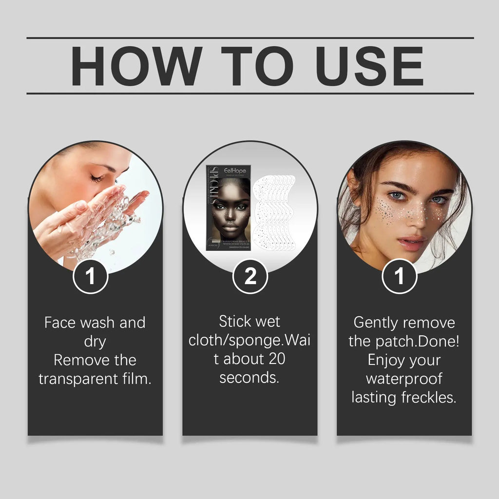 Eelhope Spot Makeup Patch Glitter Spot Tattoo Stickers Easily Create Freckle Makeup Contouring Patch eprolo