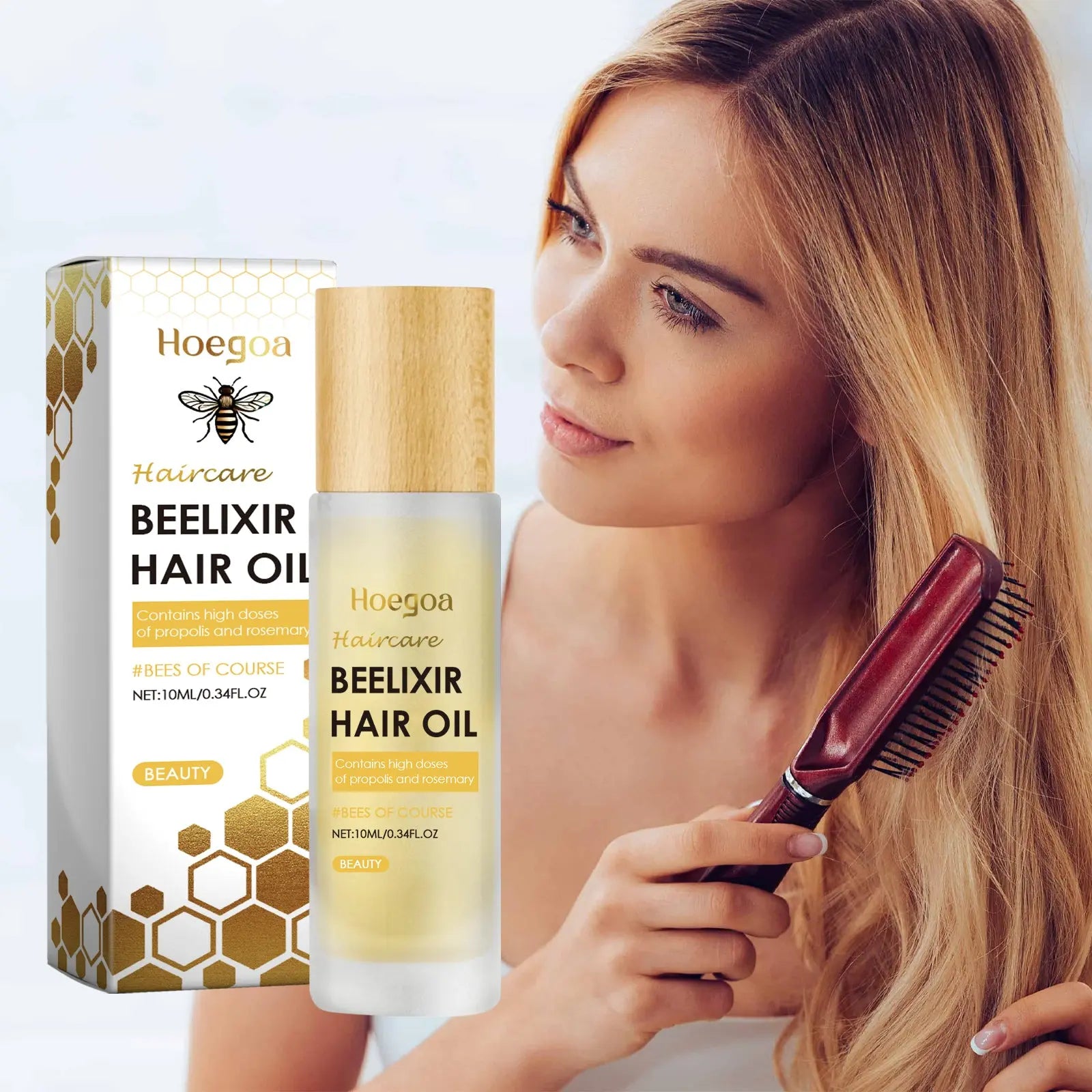 Hoegoa Honey Hair Care Essential Oil Honey Rosemary Scalp Repair Smooth And Moist Hair Care Essential Oil eprolo