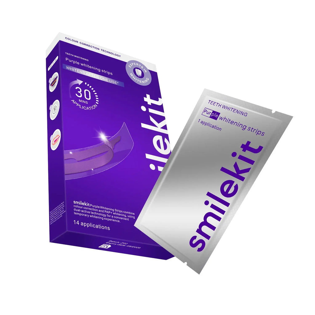 V34 Purple Teeth Whitening Strips in Small Purple Box eprolo