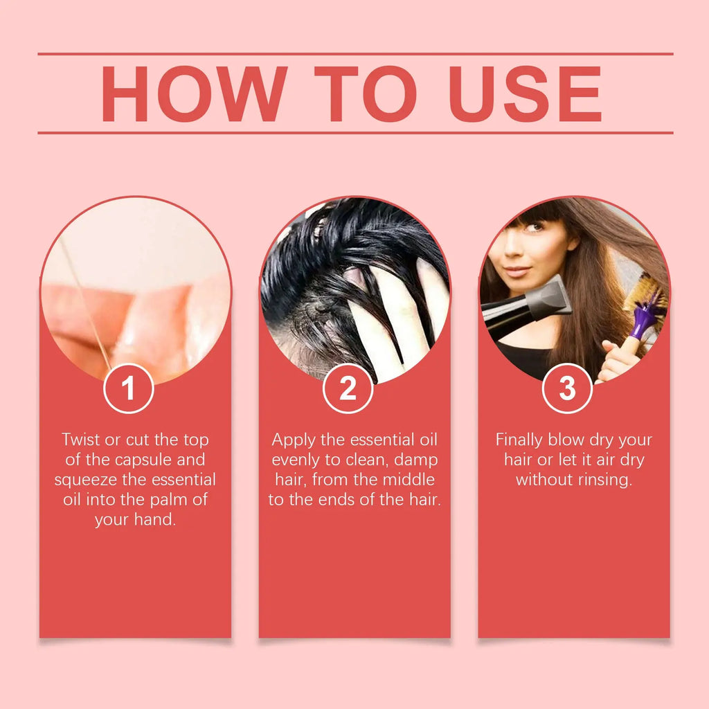 Hoegoa Morocco Hair Care Capsule, Nourishing And Repairing Hair Split End Broken Hair Dry Hair Care eprolo