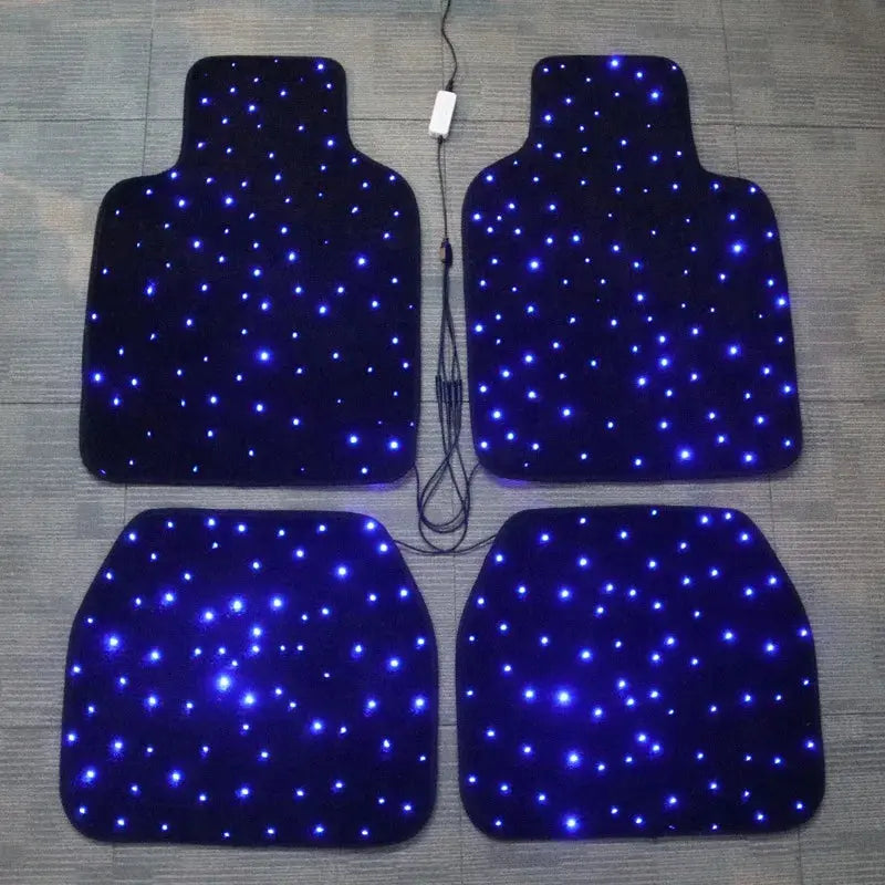 Fiber Optic Star Shaped Complete Set of Car Carpet Floor Decoration, LED Car Carpet for Car Decoration eprolo