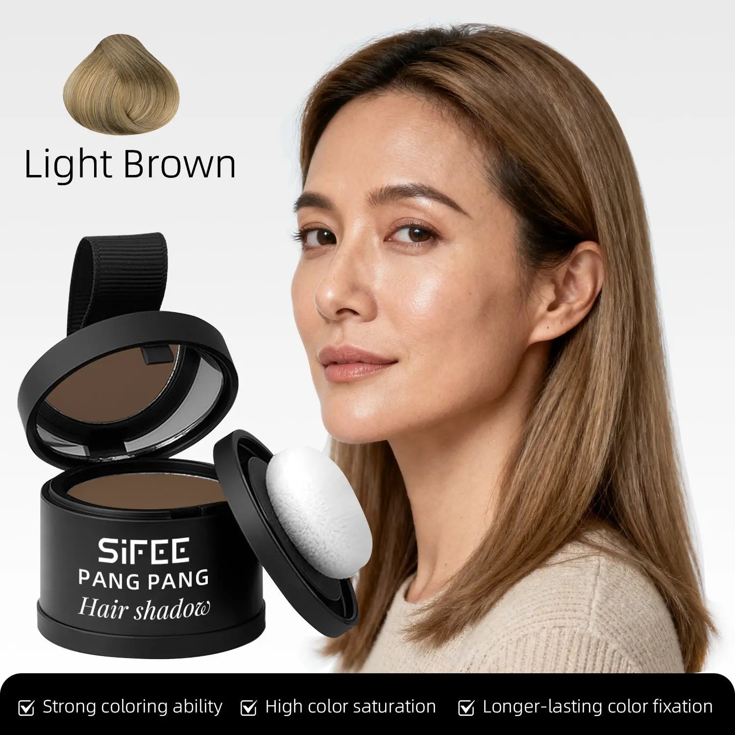 Hairline Powder Hair Filler Waterproof Sweat-Proof Volumizing Powder Long-Lasting Makeup for Forehead and Side Profile Hair Powder eprolo