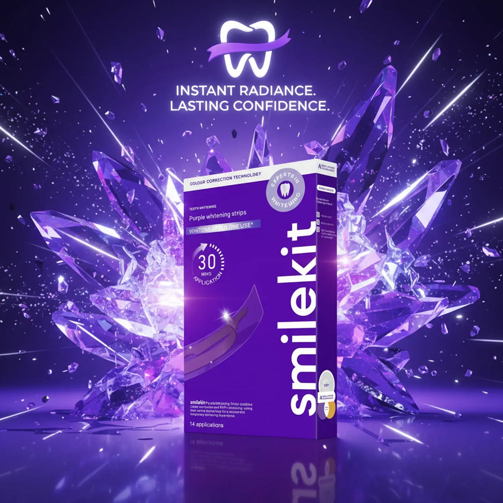 V34 Purple Teeth Whitening Strips in Small Purple Box eprolo