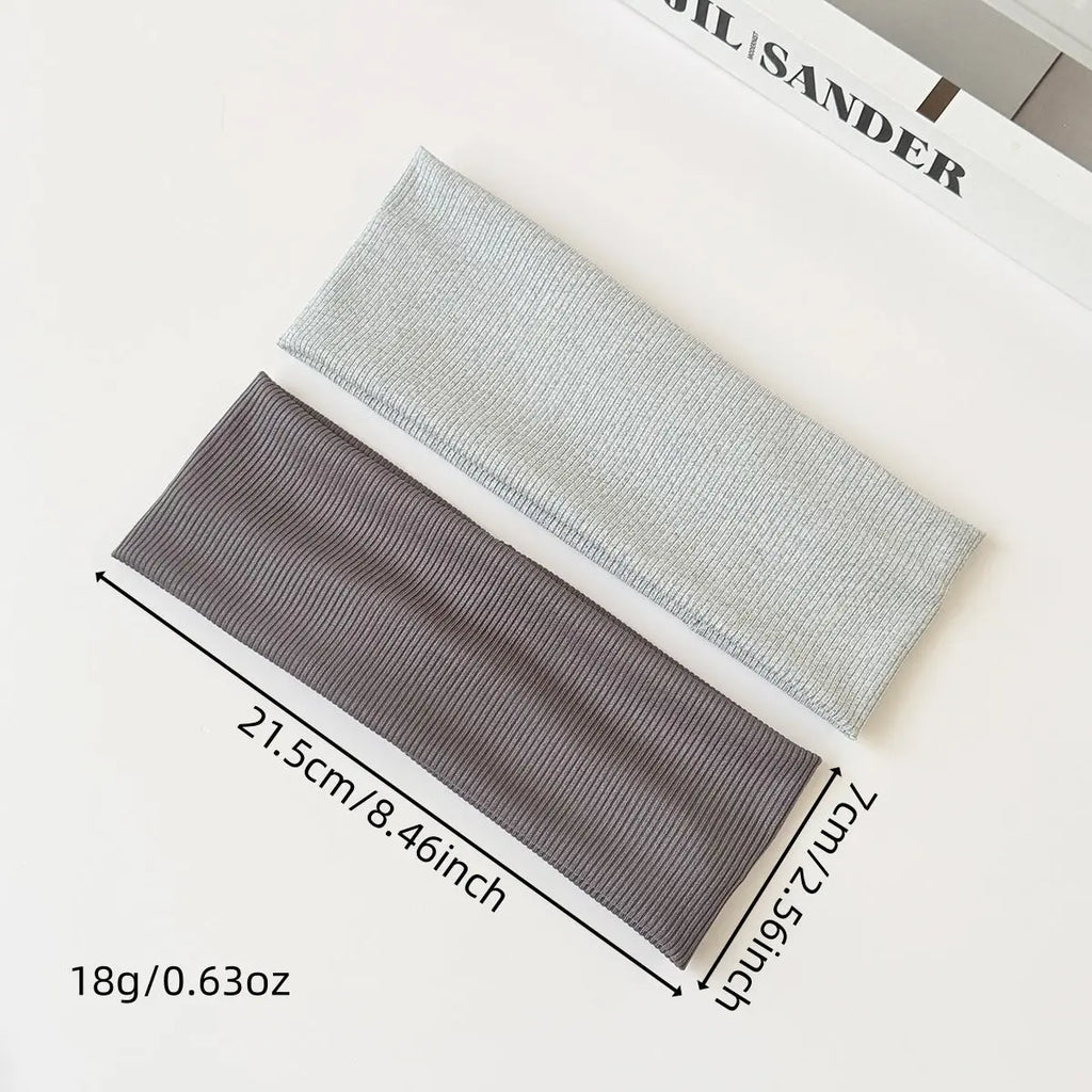 Cotton Elastic Headband Wide Sweat-Absorbent Band, Solid Color, Multi-Functional Headwear eprolo