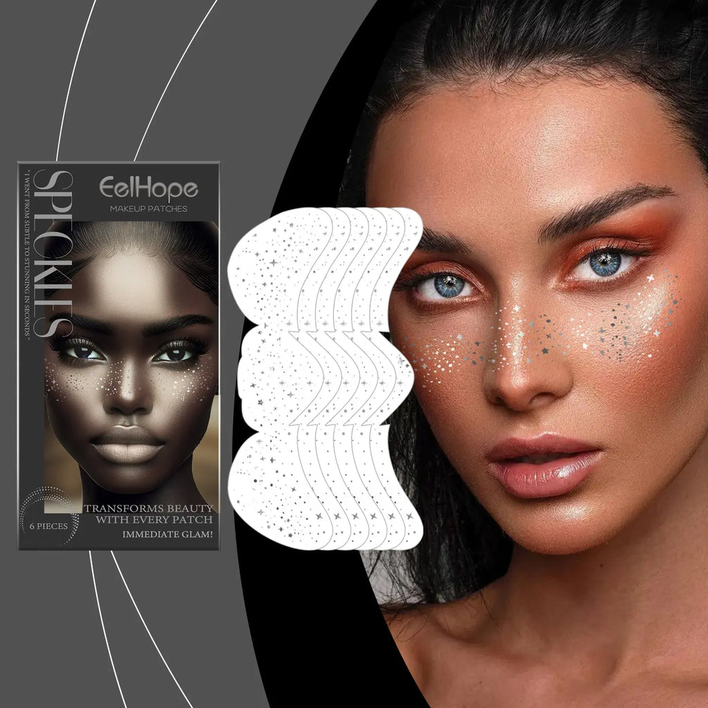 Eelhope Spot Makeup Patch Glitter Spot Tattoo Stickers Easily Create Freckle Makeup Contouring Patch eprolo