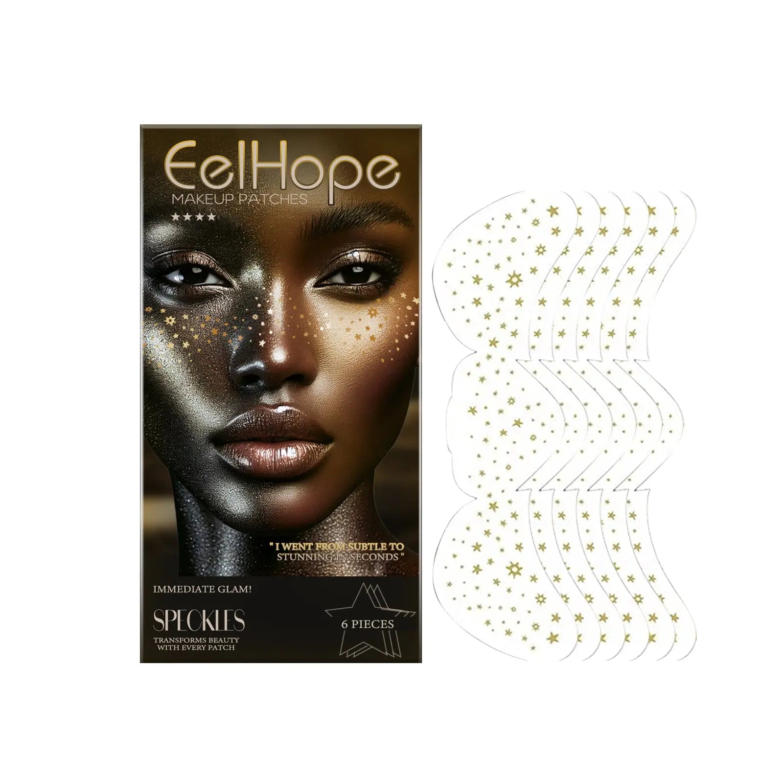 Eelhope Glitter Spot Tattooed Face Stickers Easily Create Natural Freckle Makeup Beauty Makeup eprolo