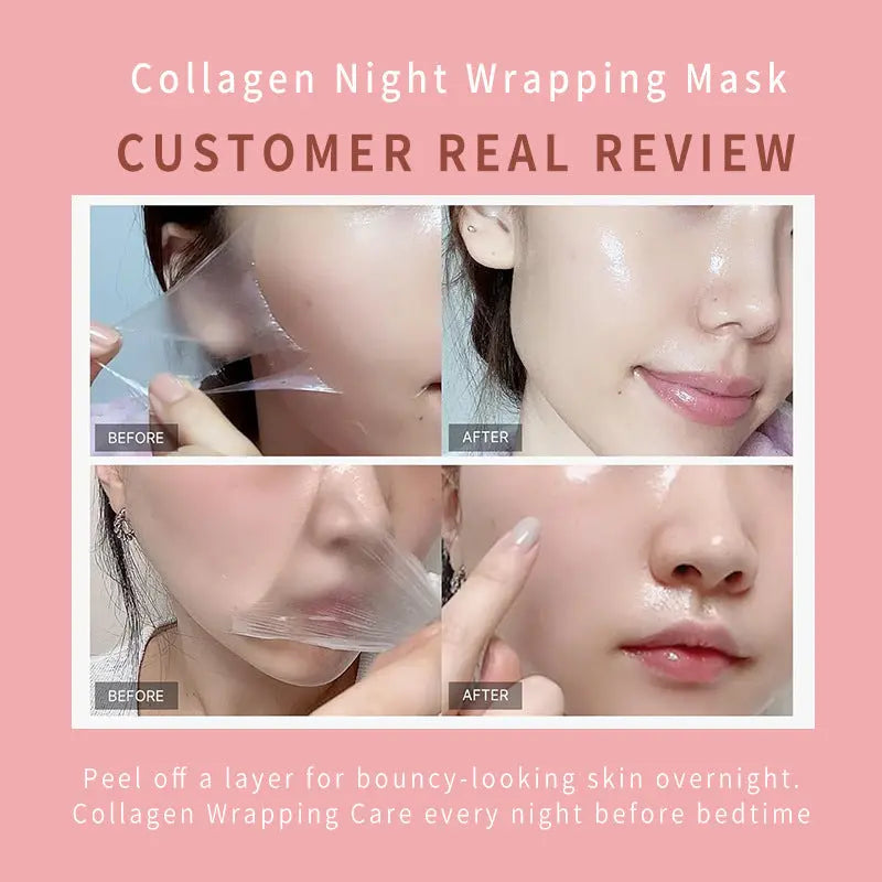 Collagen Night Wrapping Mask Facial Hydrating Moisturizing Peel-Off Mask eprolo