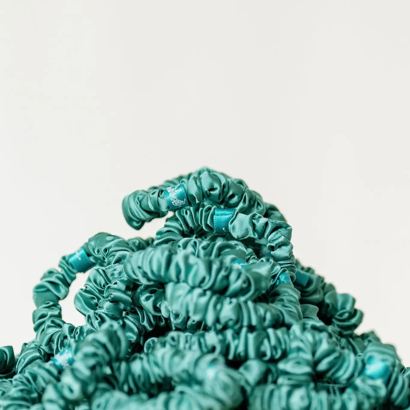 Organic Silk Small Scrunchie Jade Green LINA LENNOX