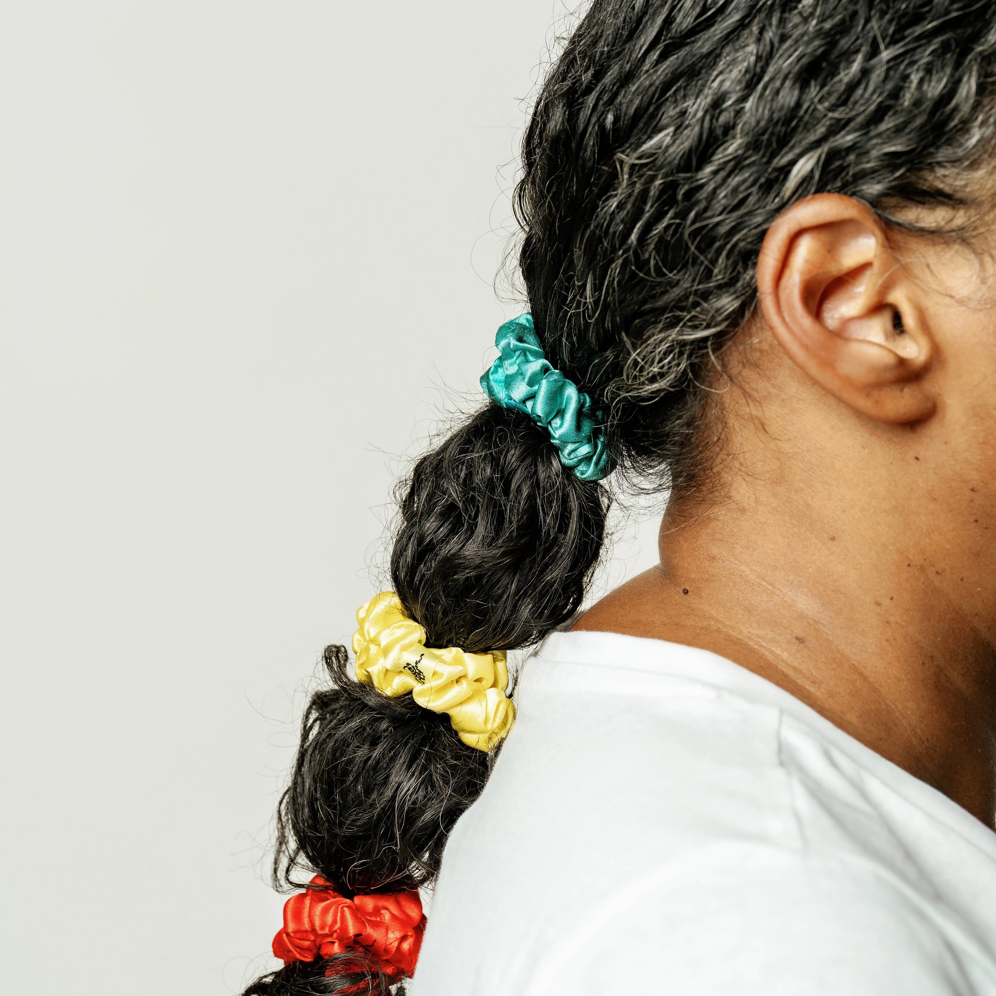 Organic Silk Small Scrunchie Jade Green LINA LENNOX