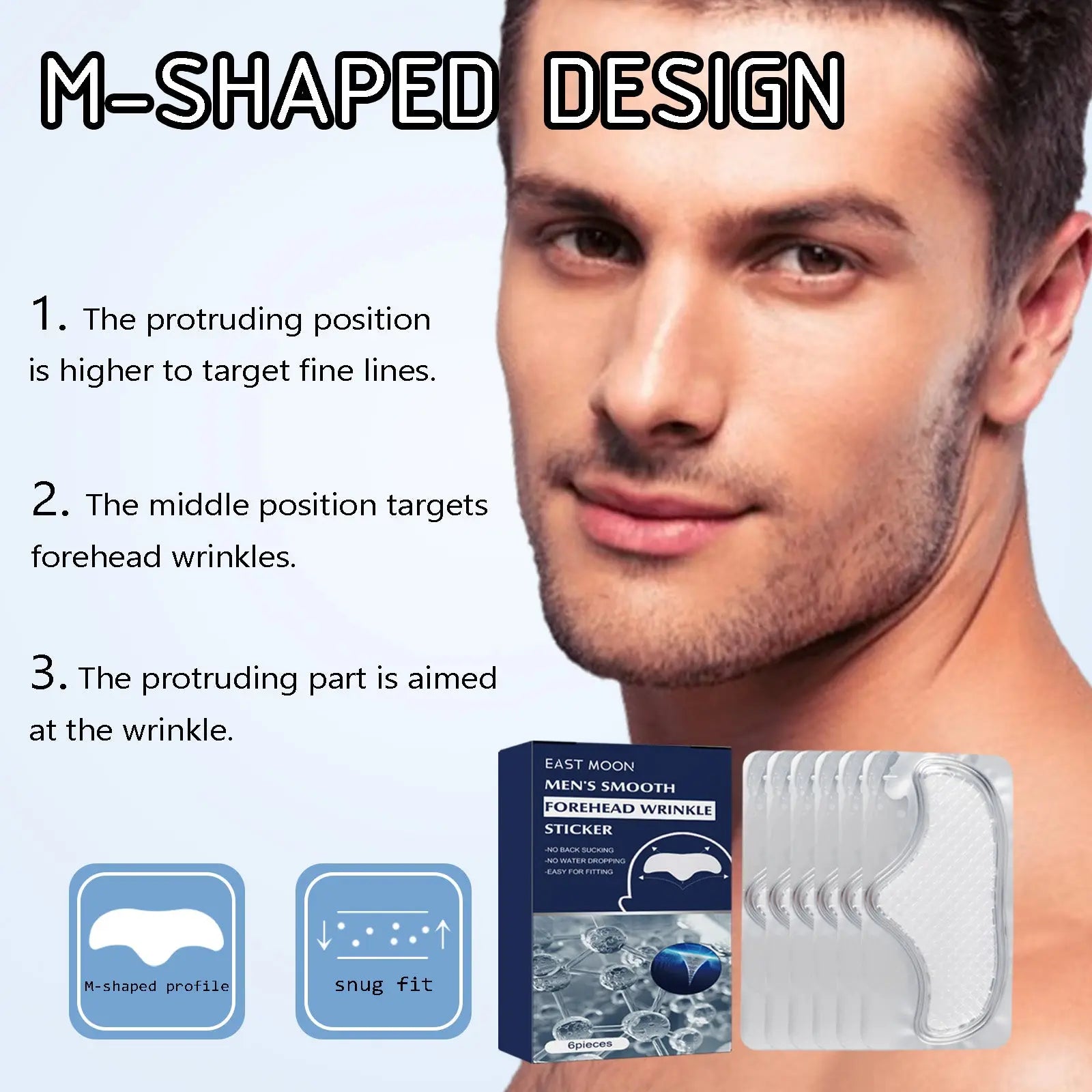 East Moon Anti-Wrinkle Forehead Patch For Men, Firming Forehead And Reducing Fine Lines And Wrinkles eprolo