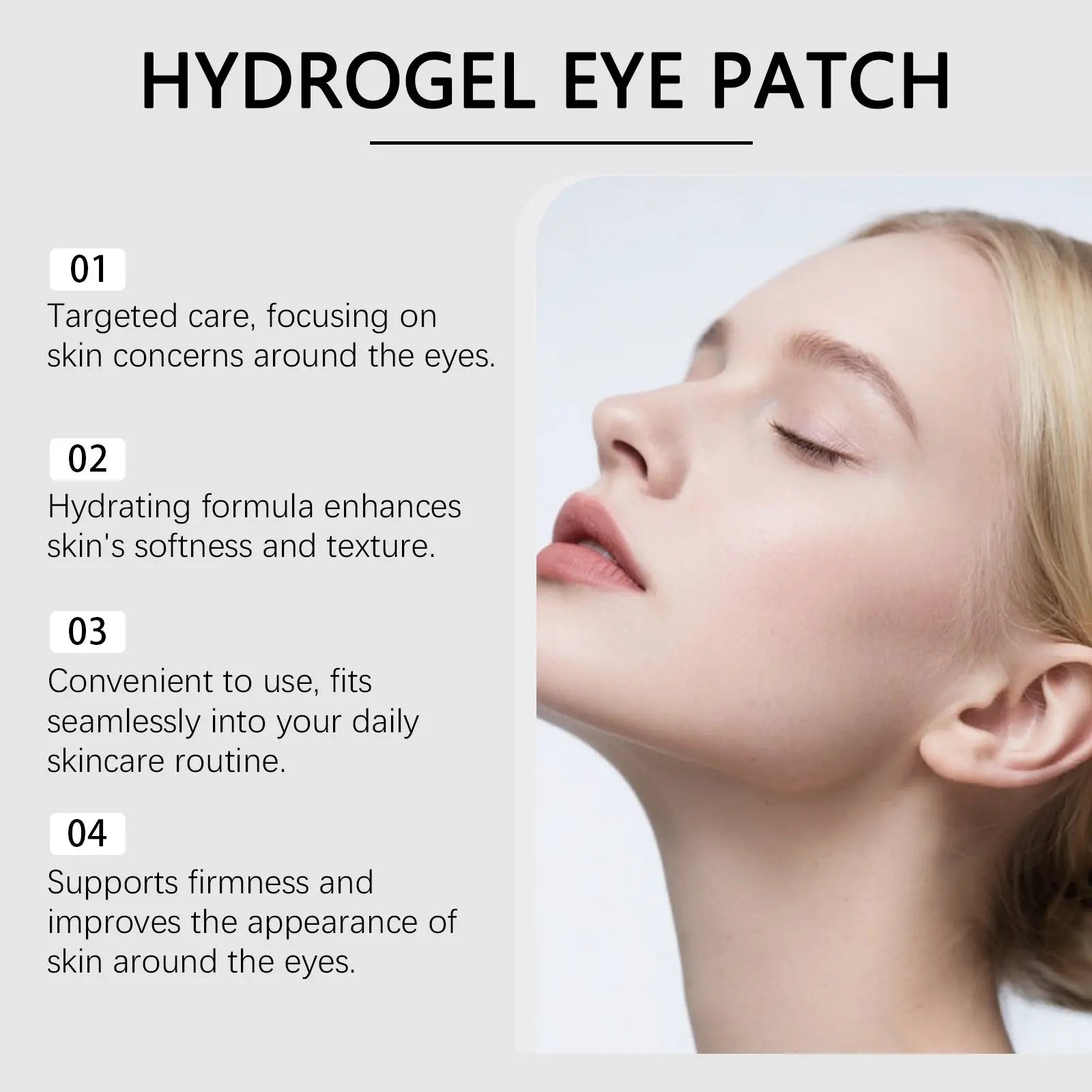Moisturizing Eye Mask Lightweight and Adhesive for Eye Area Nourishing and Comfortable Gentle Daily Care for Fine Lines Eye Patch eprolo