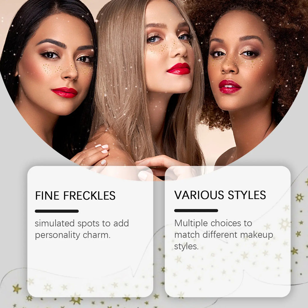 Eelhope Glitter Spot Tattooed Face Stickers Easily Create Natural Freckle Makeup Beauty Makeup eprolo