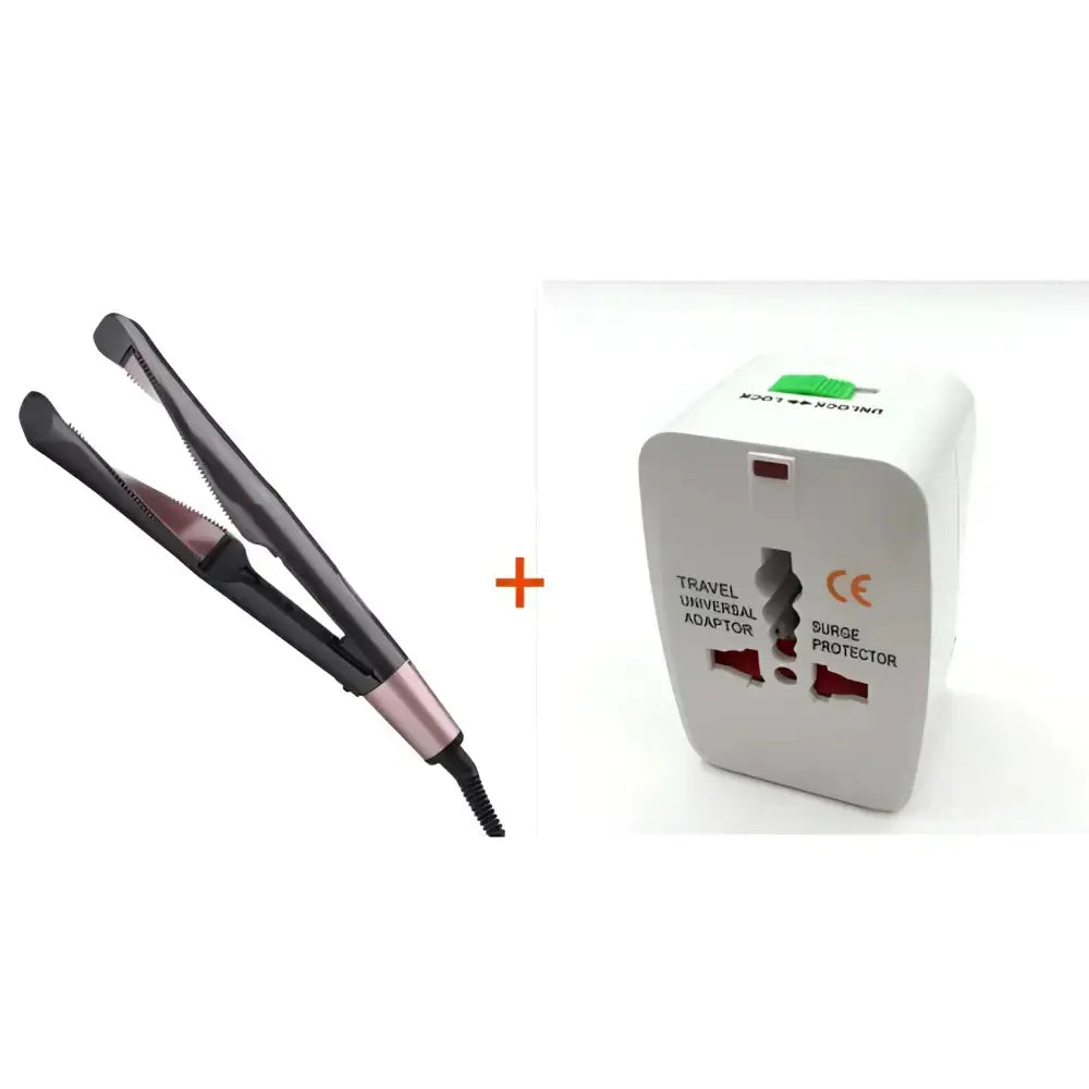Gold Ceramic Flat Iron for Curly Hair Care Royalessencelux