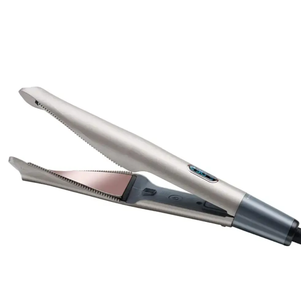 Gold Ceramic Flat Iron for Curly Hair Care Royalessencelux